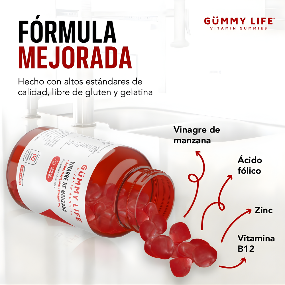 Suplemento Gummy Life Vinagre De Manzana