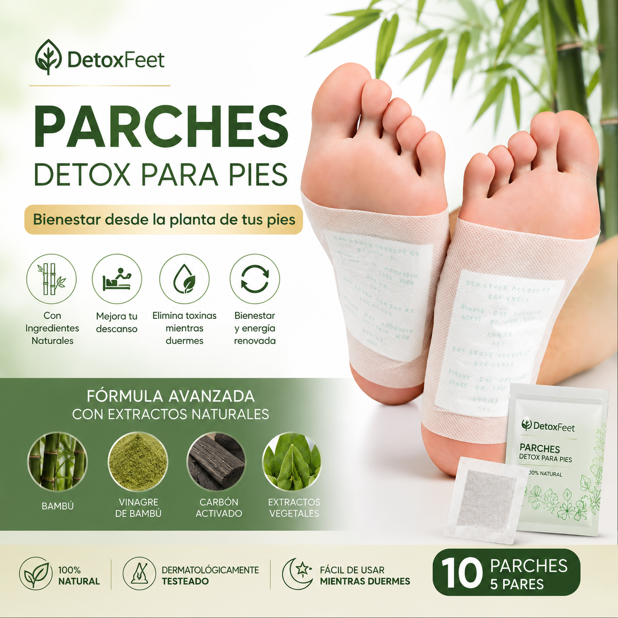 100 Parches Detox Pies Kinoki