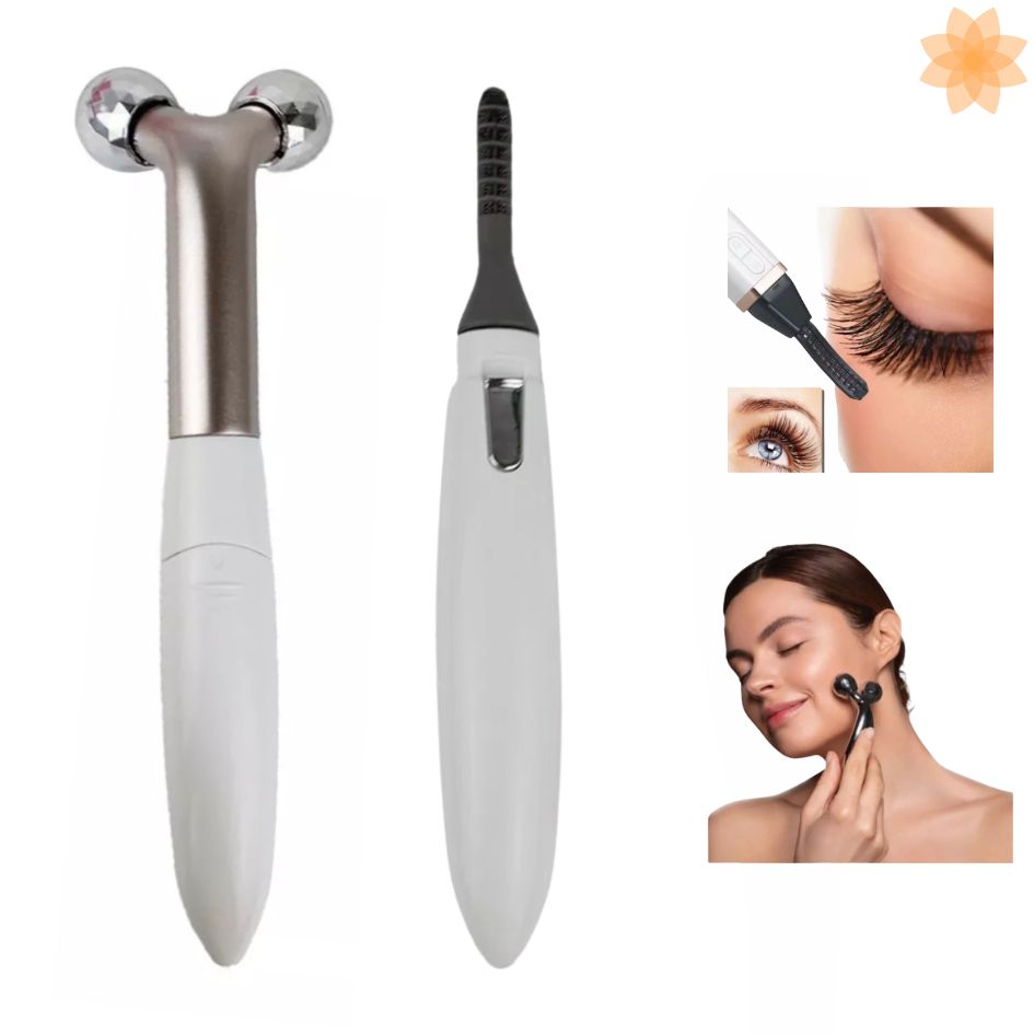 1-Pieza Rizador de pestaña y masajeador facial