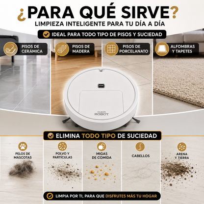 Aspiradora Robot 3 en 1 - Limpieza en tu hogar