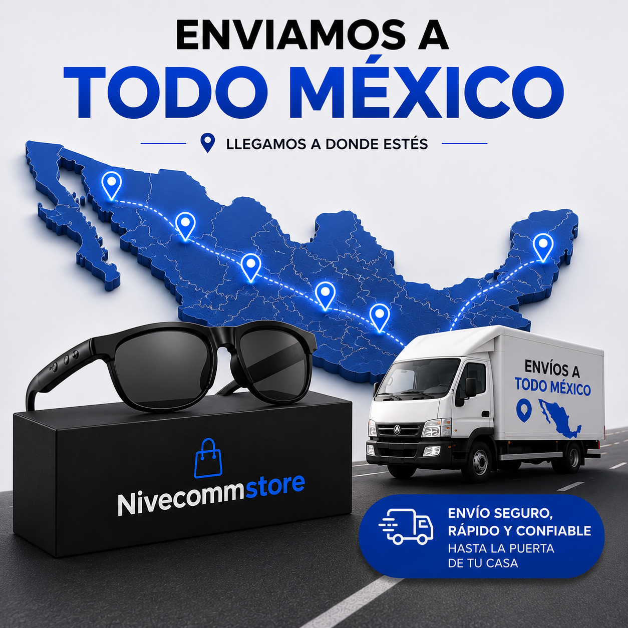 Gafas - Auriculares Bluetooh y Microfono