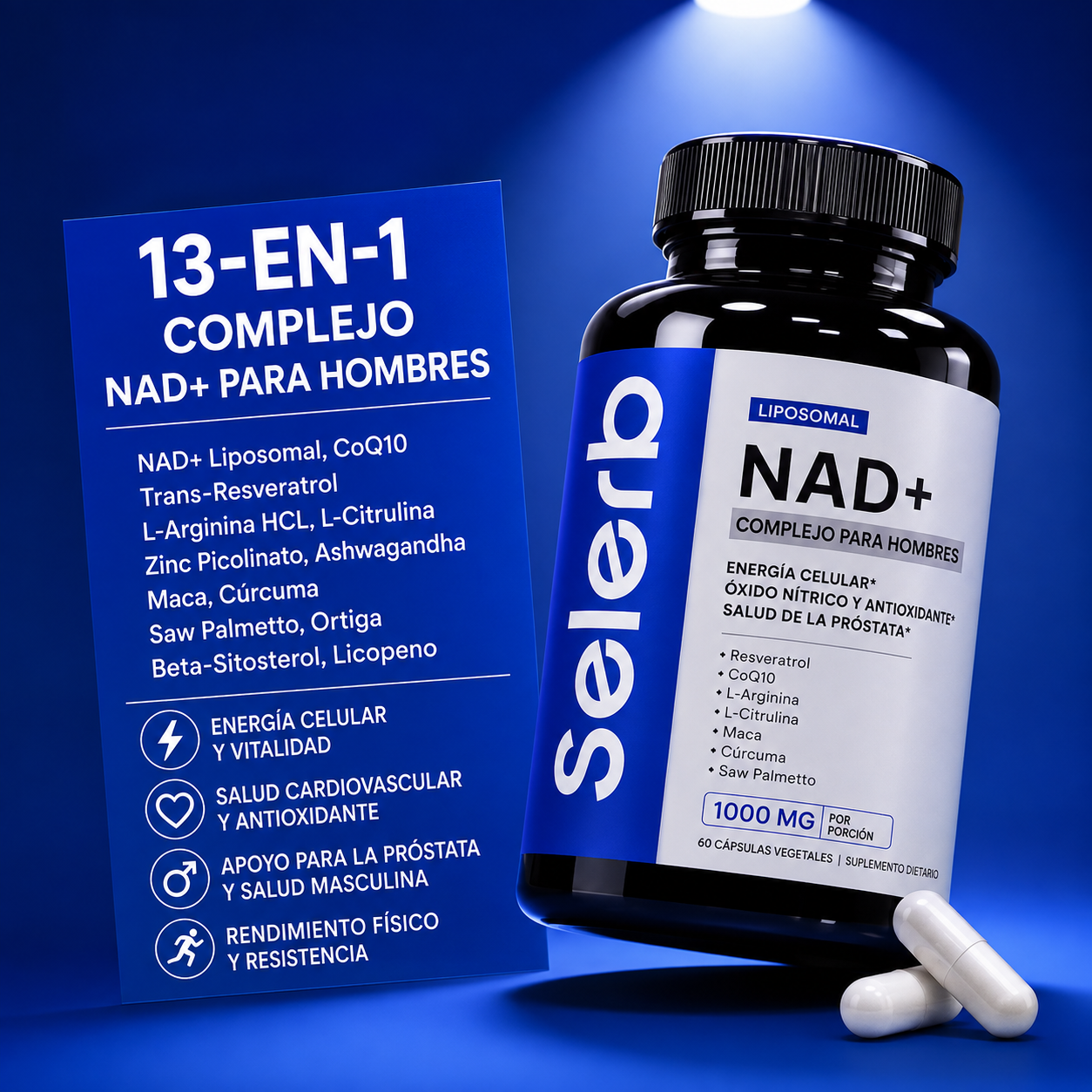 NAD+ Men’s Complex 13 en 1 | Energía, Vitalidad y Rendimiento Masculino