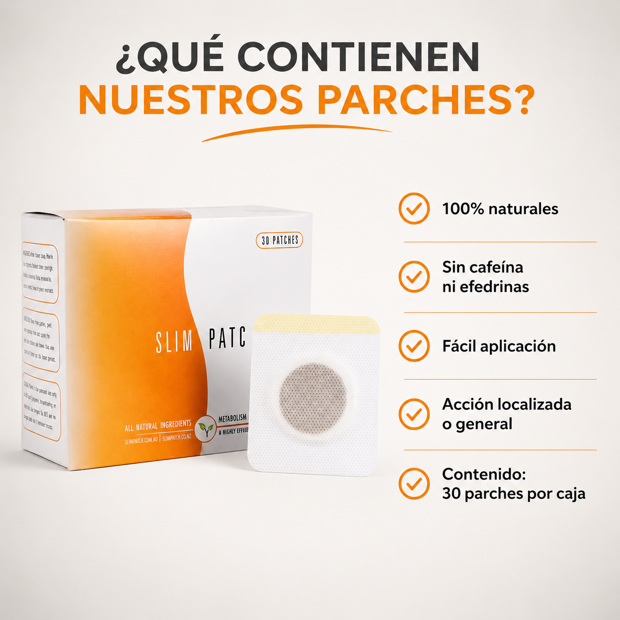 Parches adelgazantes - 30 Parches Naturales