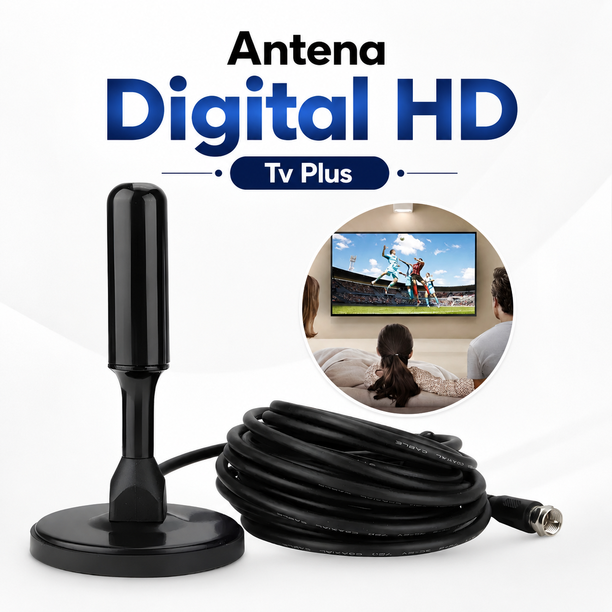 Antena Digital HD Tv Plus +100 Canales